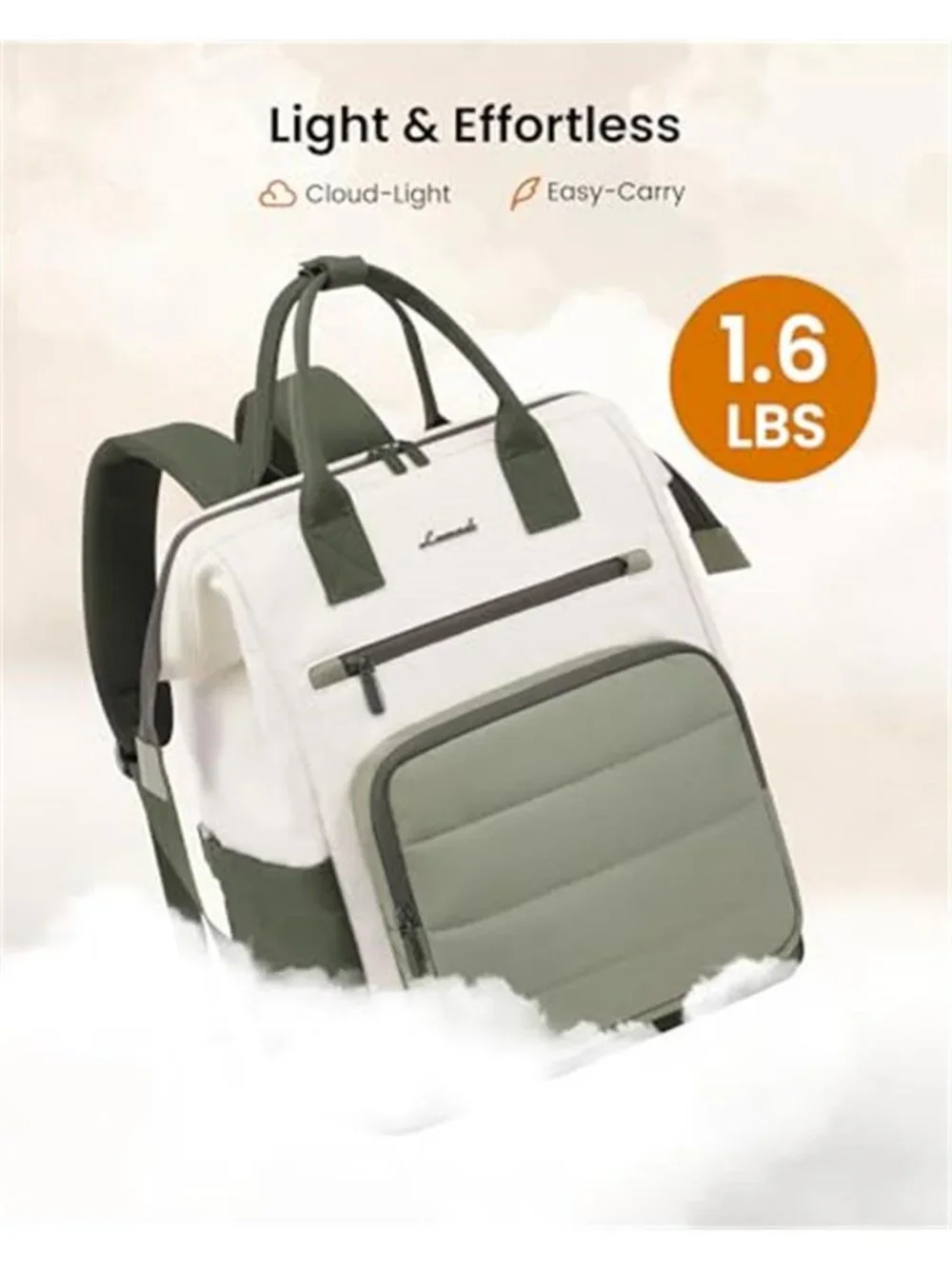 Womens Laptop Backpack Travel Work School Computer Bookbag 15.6 Inch Black